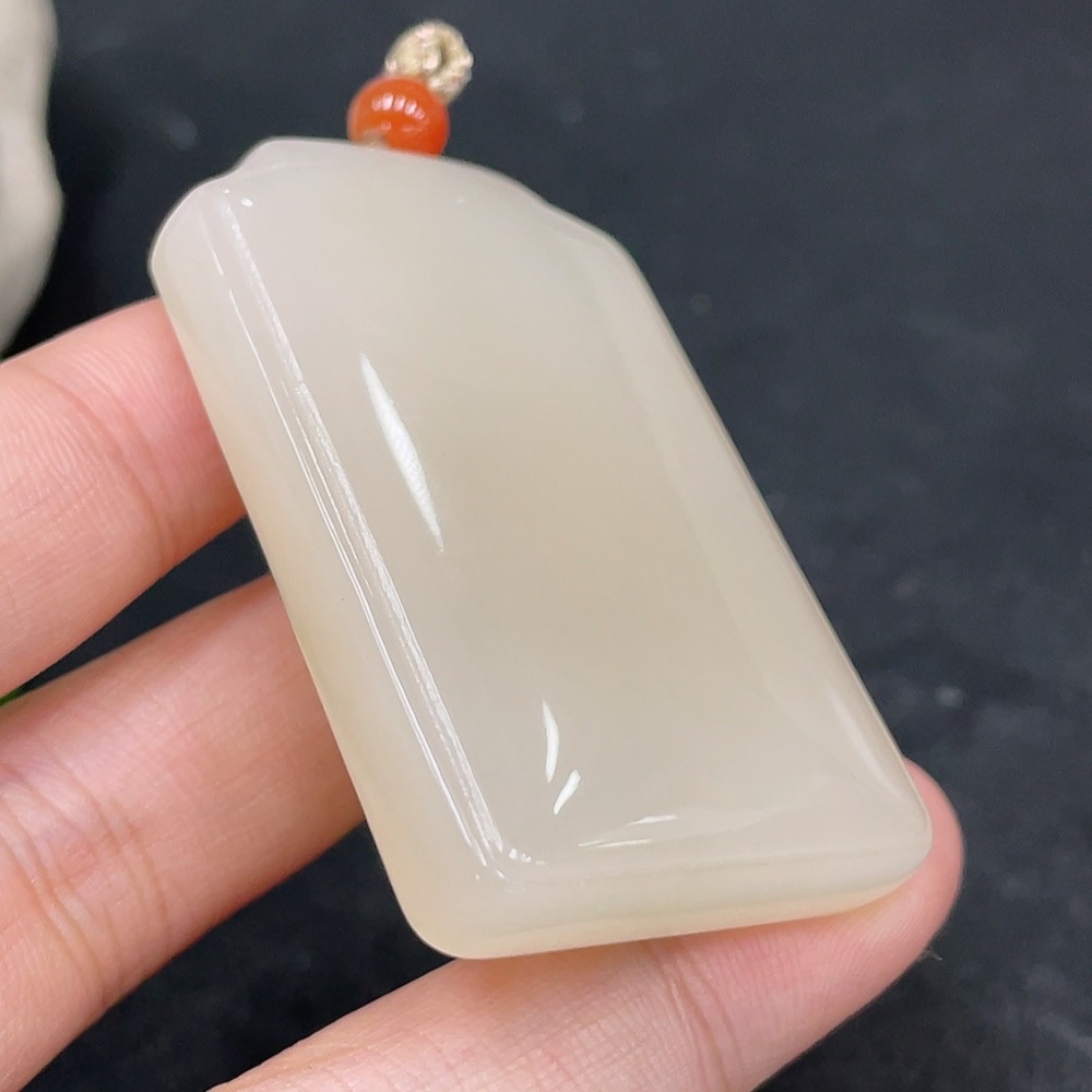 H30561575 Hetian Jade Pendant Plain Pendant