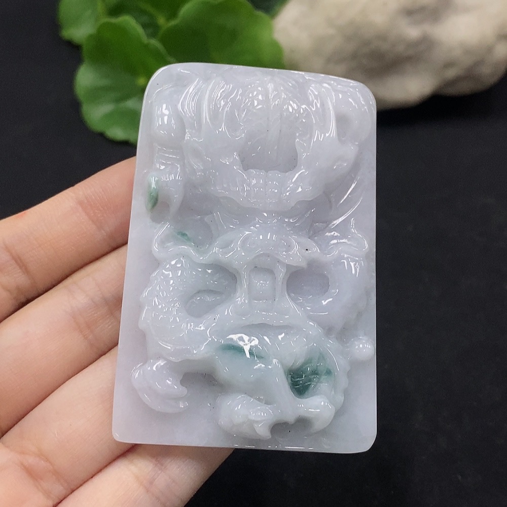 F34028851 Jadeite Dragon Pendant Total Weight Approx. 48.6g