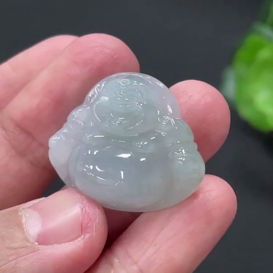 F34059044 Jadeite Buddha Pendant Total Weight: Approx. 6.85g
