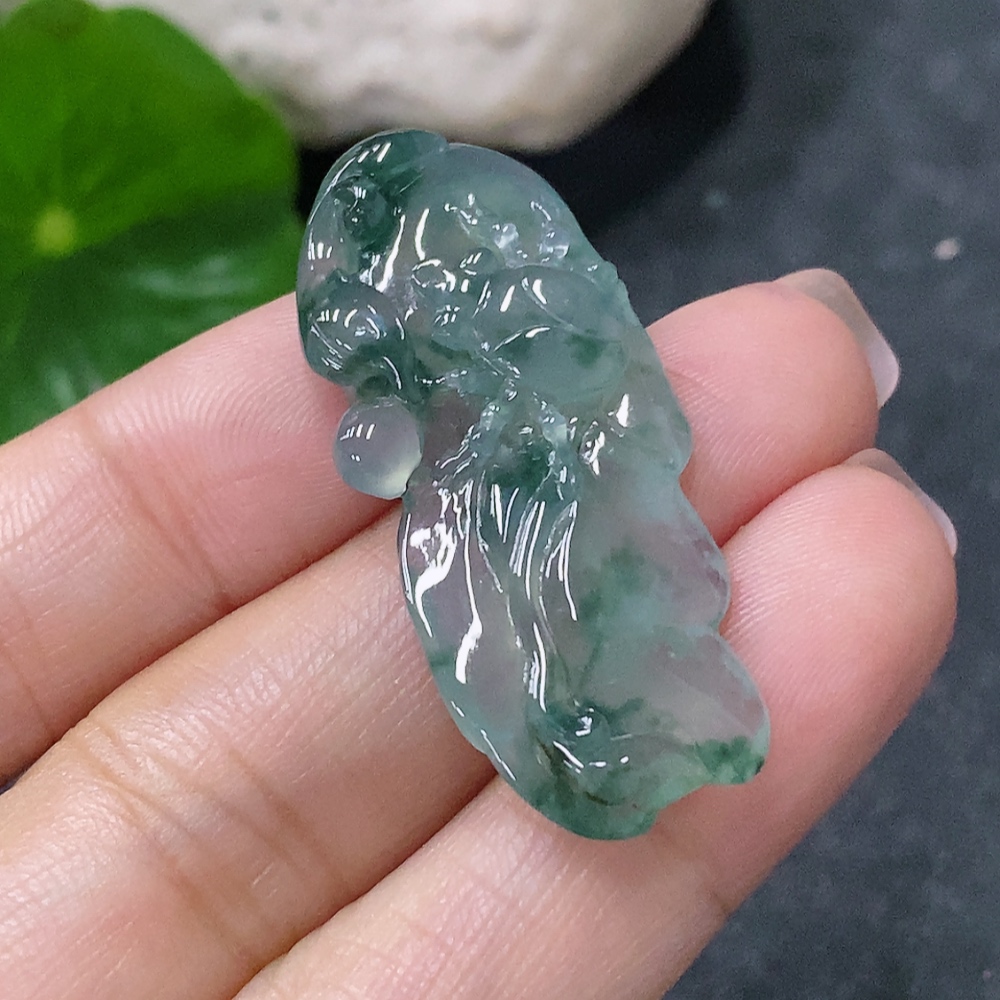 F34043257 Jadeite Pendant Flourishing and Prosperous