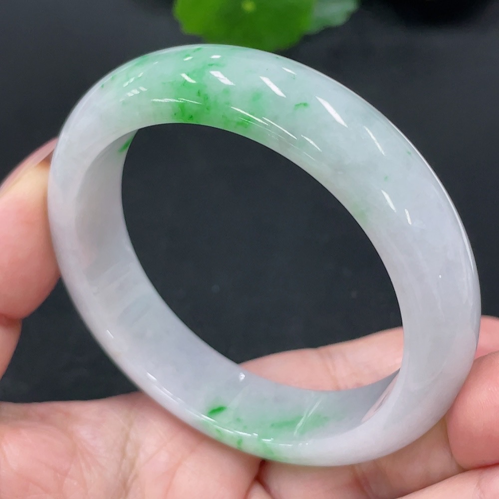 F28211968 Jadeite Round Bracelet Size 56.6 Total Weight Approximately 66.3g