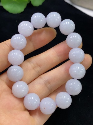 F31599874 Jadeite Bracelet Approx. 12.5mm Beads Total Weight About 50g