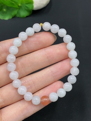 F29337070 Jadeite Bracelet 99% Gold Content Approximately 7mm Beads Total Weight About 15.1g Non-Jadeite Beads Included