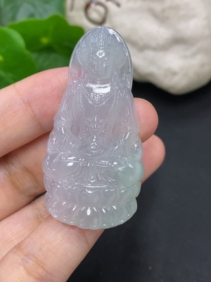 F41927148 翡翠度母挂件 货品总重约12.9克