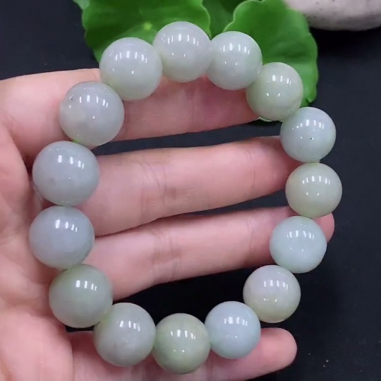 F29346869 Jadeite Bead Bracelet Approx. 13.6mm Total Weight Approx. 61.58g