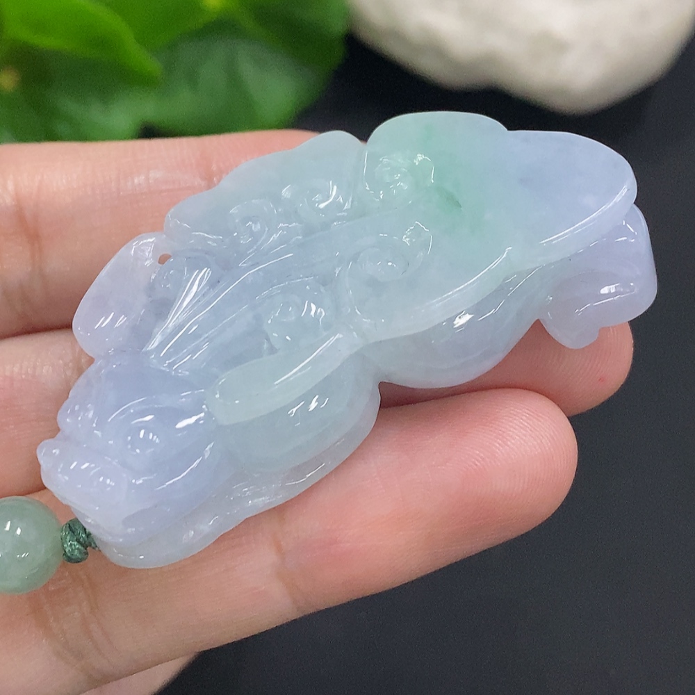 F34051168 Jadeite Pi Xiu Pendant, Total Weight Including Rope Approximately 37.2g