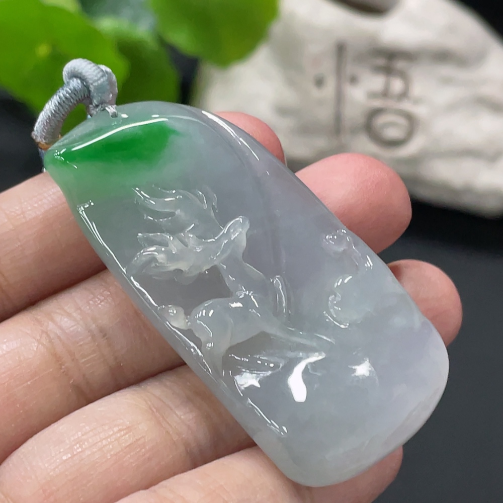 F33838095 JadeiteDeer Pendant with a total product weight of approximately 23.78g