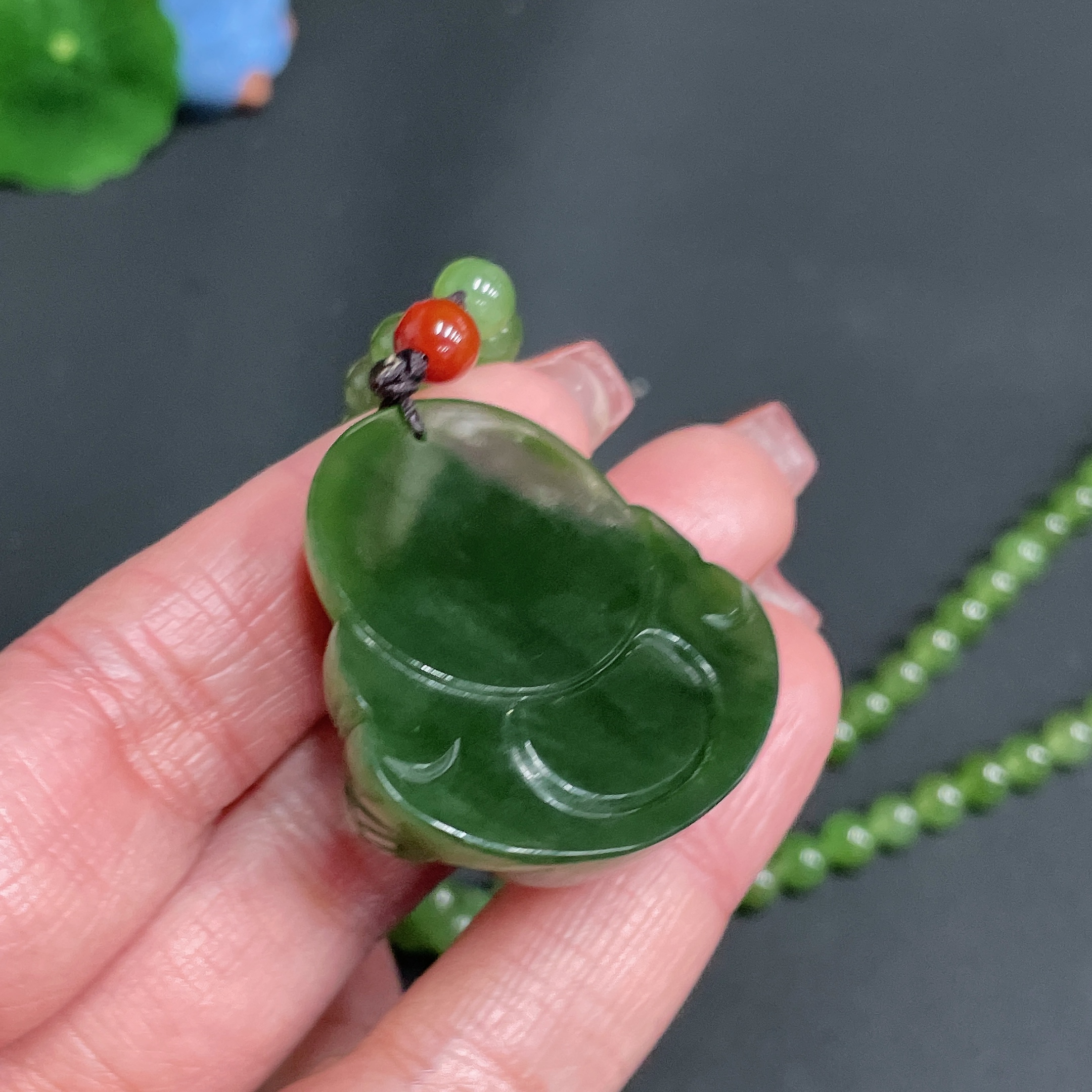 H25839279 Hetian Jade Pendant - Buddha - Total Weight Approx. [Including Chain] 66.4g - Beads Not Hetian Jade