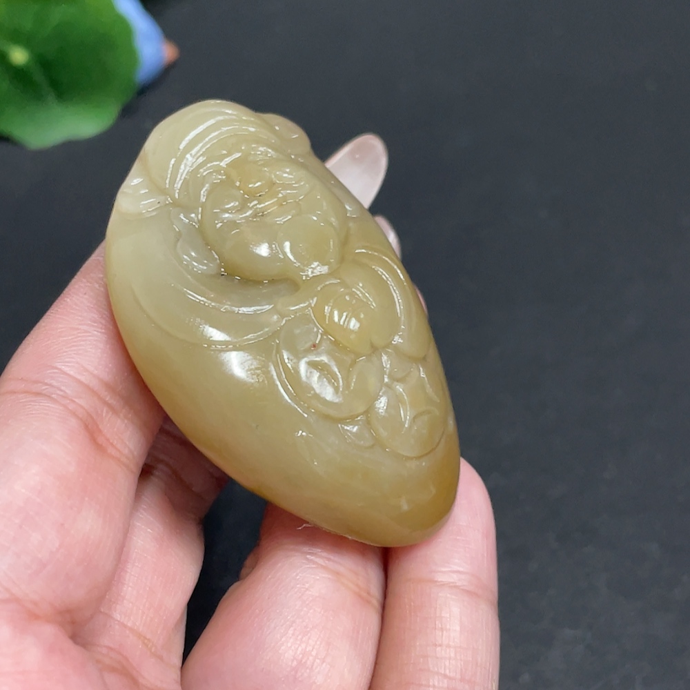 H29378907 Hetian Jade Pendant  God of Wealth  Total Weight: Approx. 55.2g