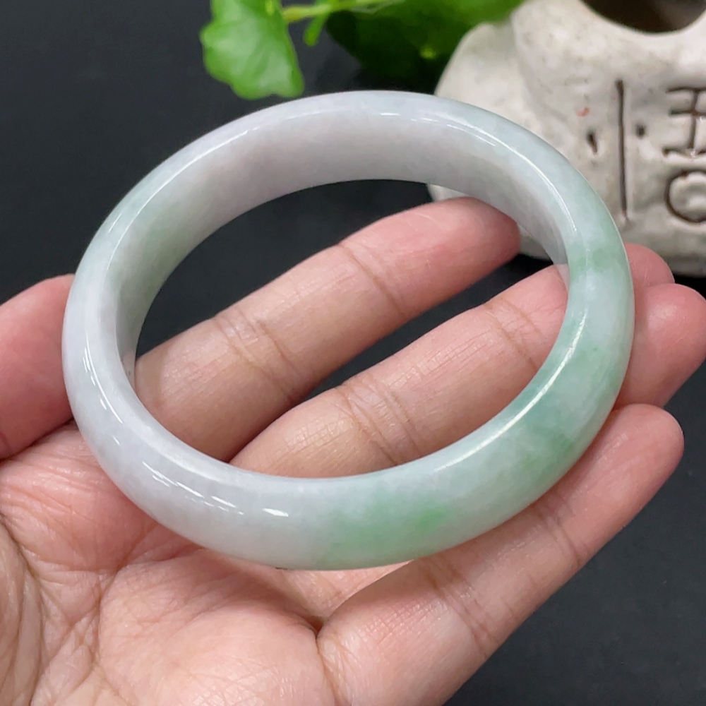 F34019654 Jadeite Round Bracelet, Total Weight Approx. 69.3g, With Breakage/Defect, Size 59.1