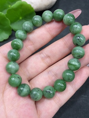 H33896454 Hetian Jade Bracelet Approx. 9.5mm Total Weight Approx. 27.2g