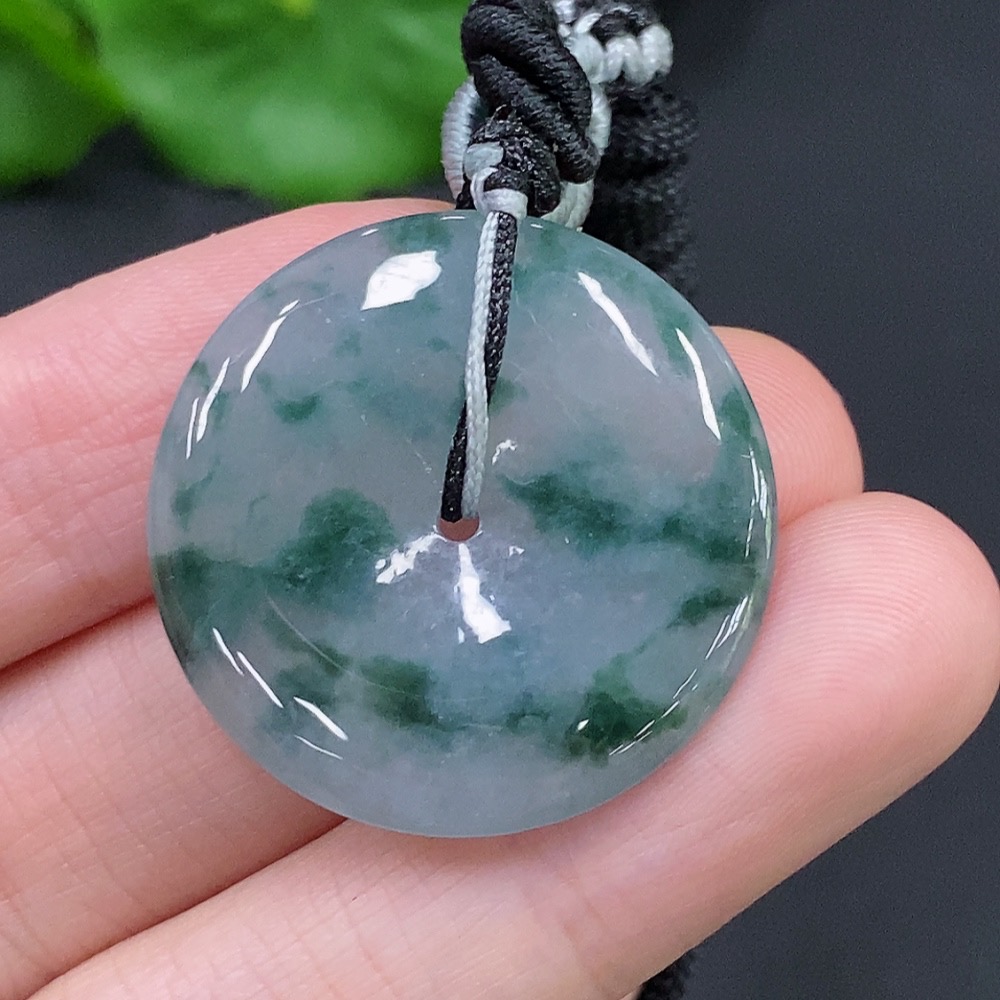 F24776525 Jadeite Peace Knot Total Weight Approx. 9.6g (Including Rope Weight)