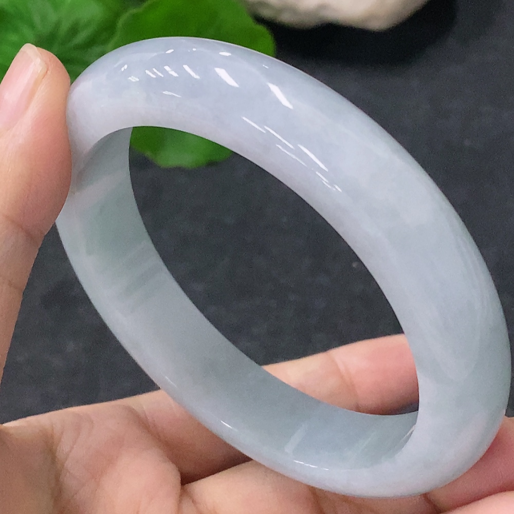 F34954055 Jadeite Round Bangle Size 56.8mm Total Weight Approx. 58.45g