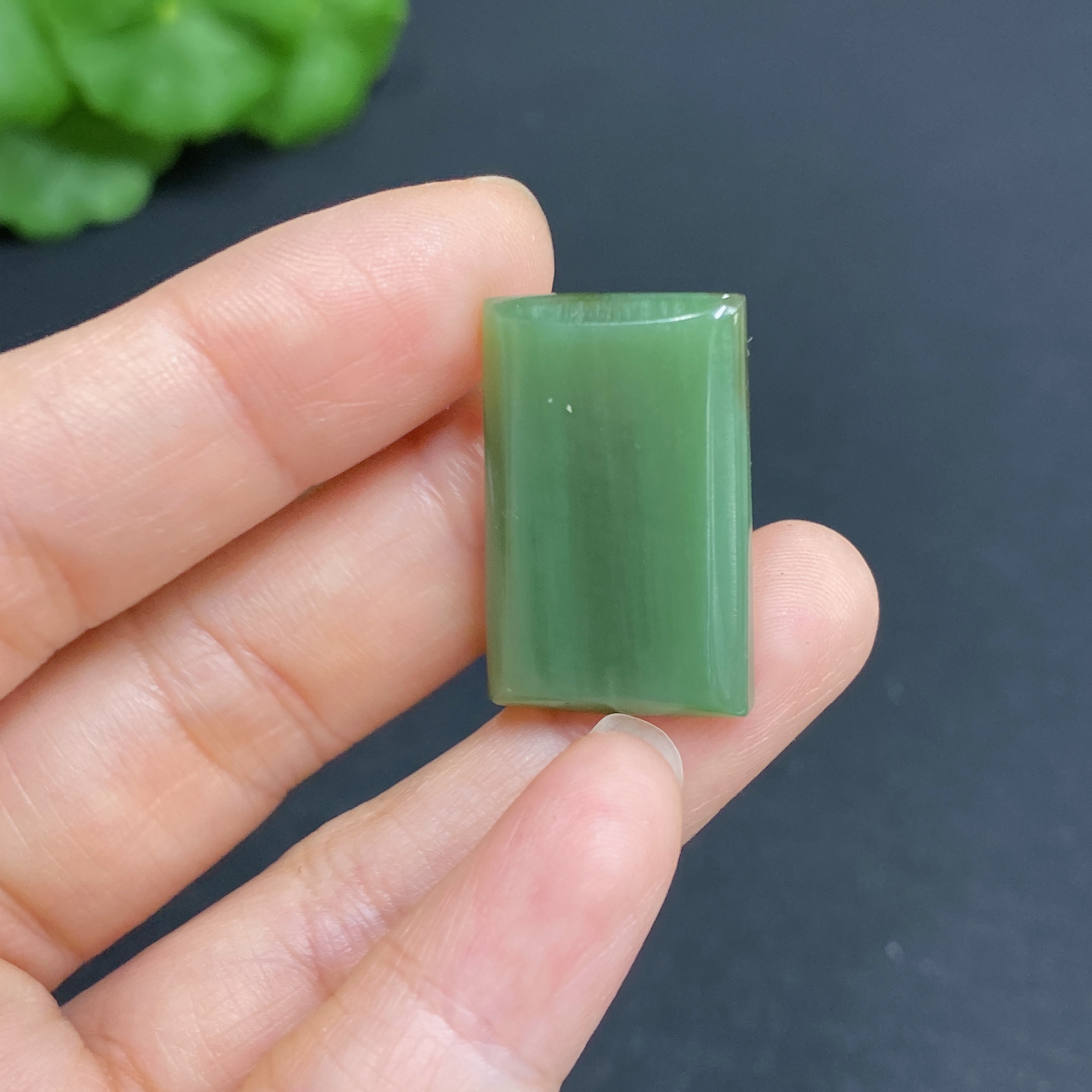 H29329921 Hetian Jade Inlaid Plain Pendant, Total Weight Approx.4.1g