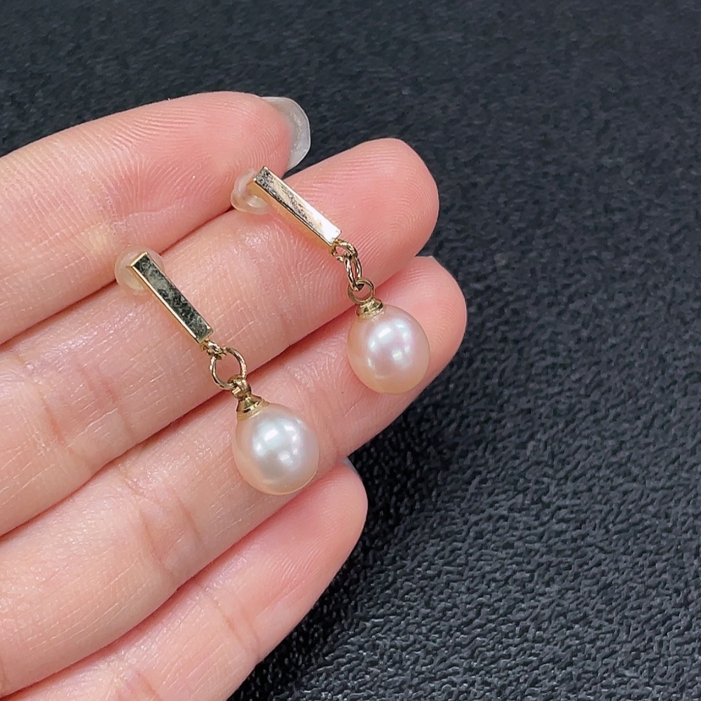C33869287 Pearl Earrings Non-Gold Total Weight Approx. 2.76g Stone 7.8mm