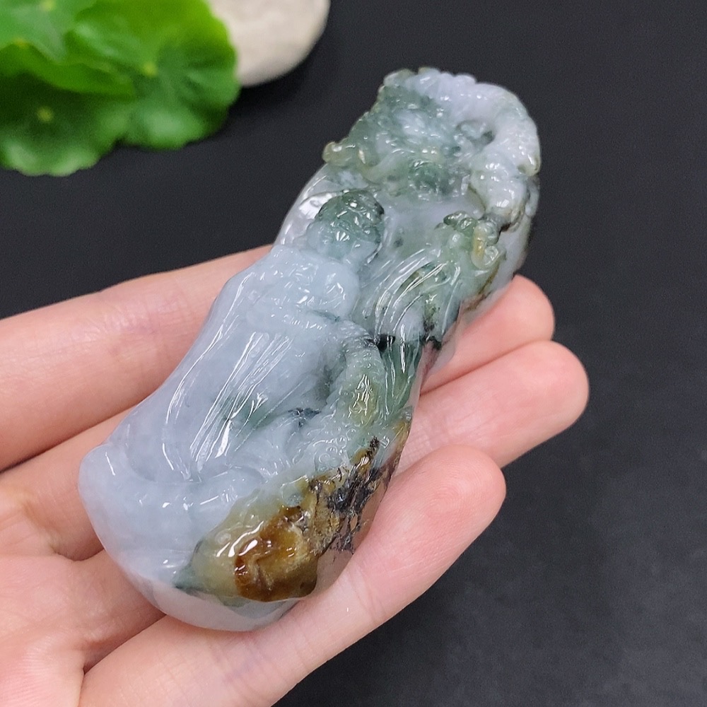 F35078896 Jadeite Dragon-Guanyu Pendant