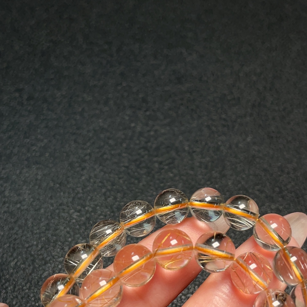 C34066963 Crystal Bead Chain Total Weight Approx. 38.51g Size 8.7mm Non-Gold