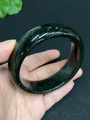 H34015045 Hetian Jade Round Bracelet Size 62.3 Total Weight Approx. 85.5g