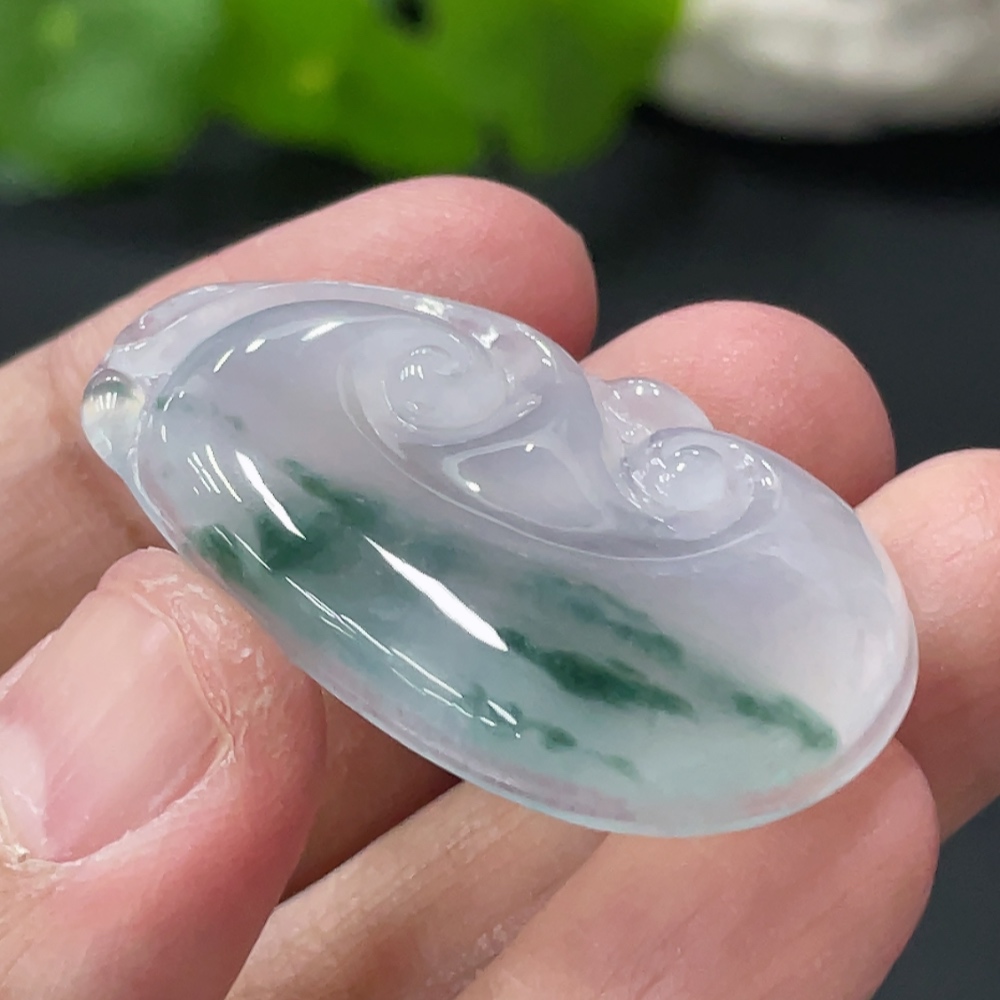 F32721769 Jadeite Ruyi Pendant Total Weight Approx. 8.77g