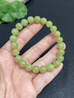 H34969927 Hetian Jade Bracelet Approx.8mm Total Weight Approx.18.3g