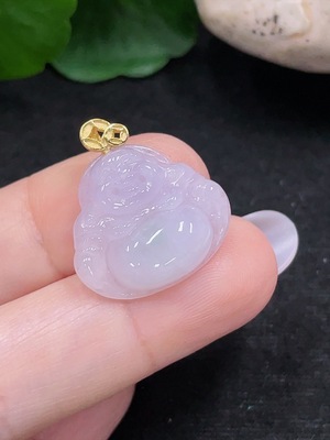 F33917094 Jadeite Buddha Pendant Non-Gold Inlaid Total Weight About 2.74g
