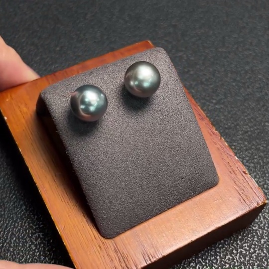 C28276277 Seawater pearl stud earrings, non-gold setting, approx. 9mm, total weight approx. 2.39g