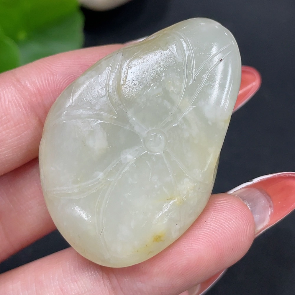 H35084408 Hetian Jade Pendant - God of Wealth, Total Weight Approx. 27.5g, Undetermined Skin Color Cause