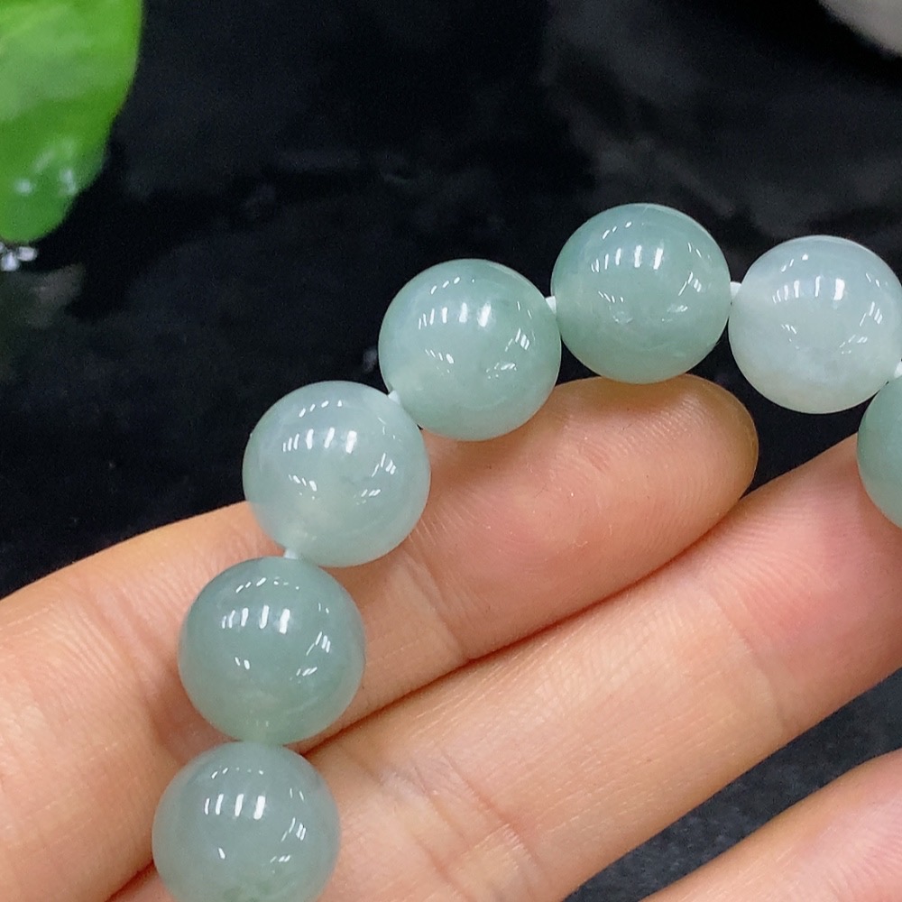 F26036835 Jadeite Bead Necklace Approx. 10.7mm Total Weight Approx. 39.4g
