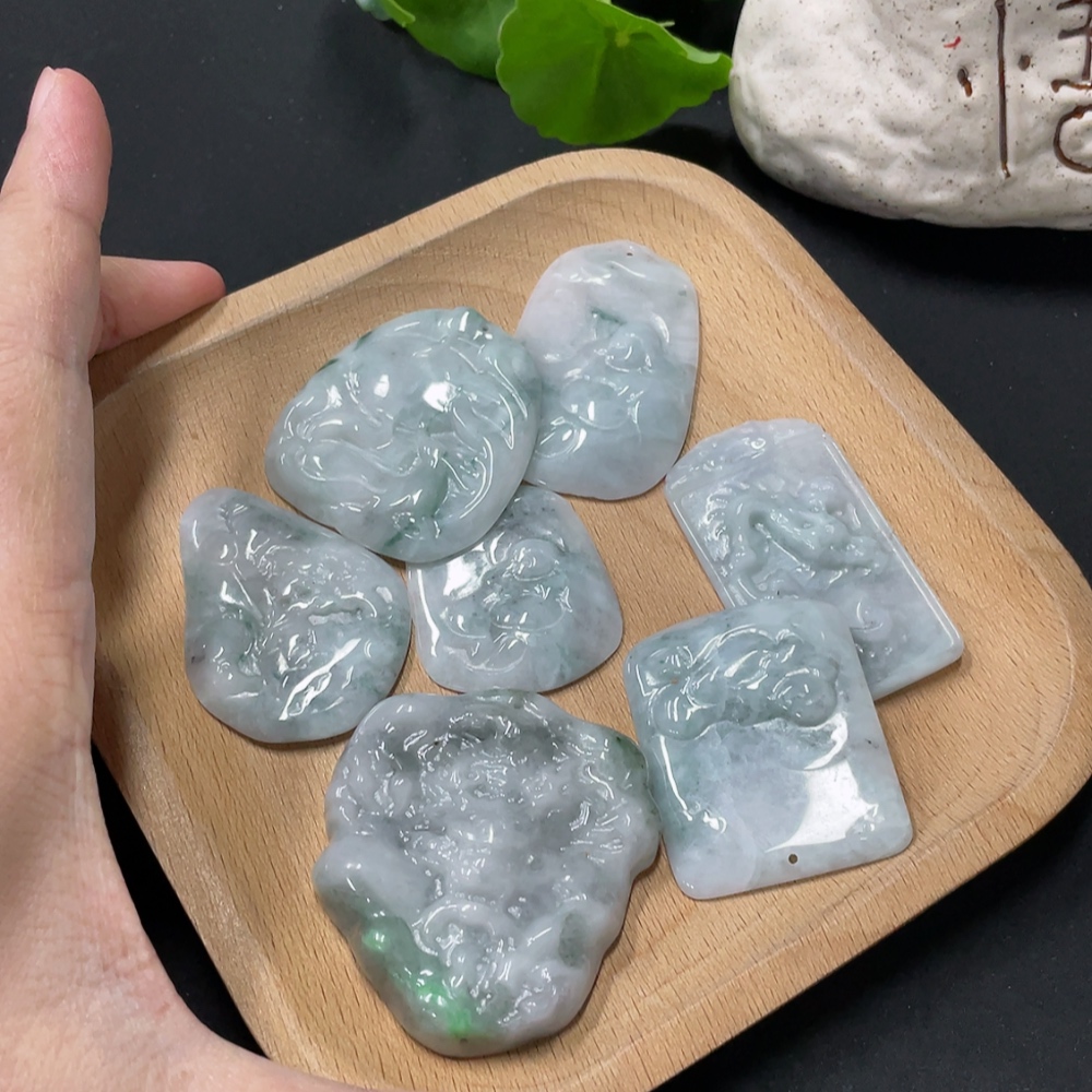 F33875967 Jadeite Pendant Containing Other Mineral Components