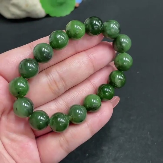 H34004426 Hetian Jade Bracelet Approx. 11.4mm Total Weight Approx. 40.4g