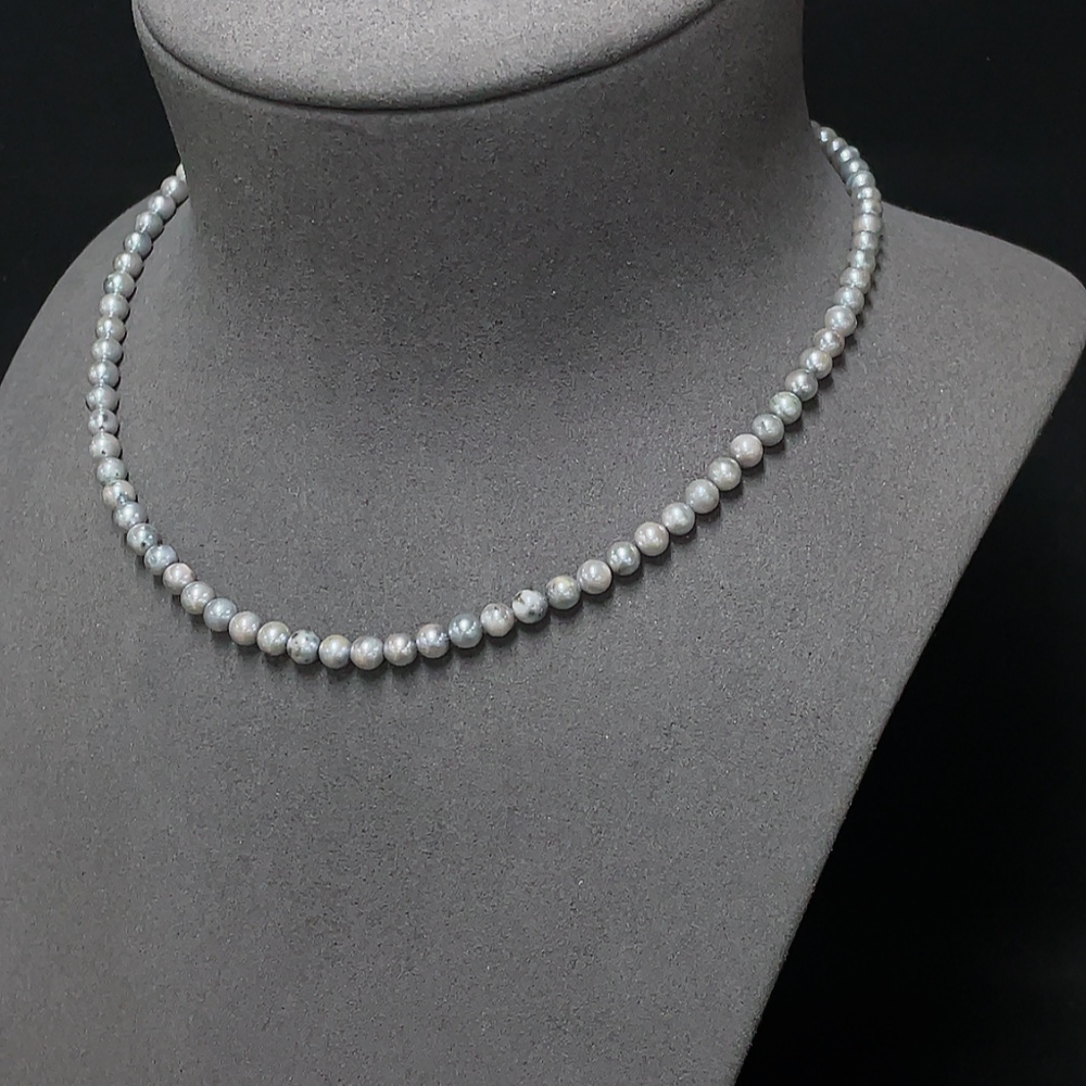 C33937930 Seawater Pearl Necklace Non-Gold Color Origin Undetermined Total Weight Approx. 13.86g Size About 4.8mm