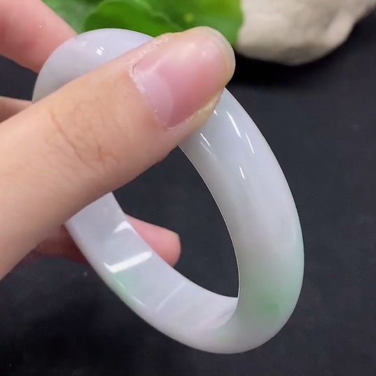 F34028969 Jadeite Round Bangle Size 53.6 Total Weight Approx. 54.59g