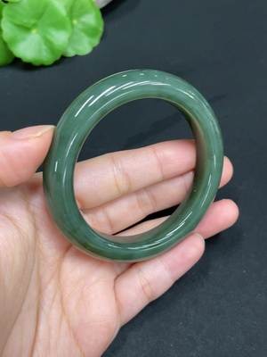 H34073226 Hetian Jade Round Bracelet Size 52 Total Weight Approx. 44.8g