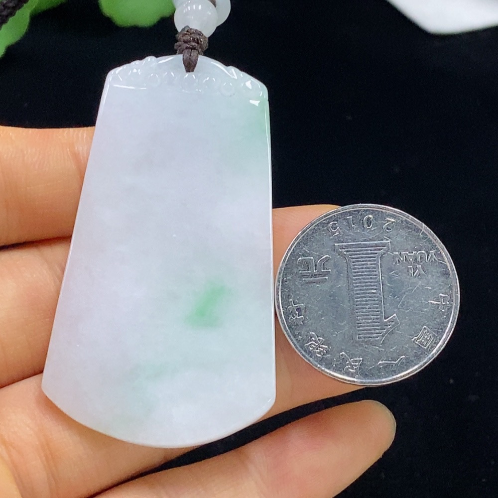 F35094735 Jadeite Plain Pendant with Non-Grade A Beads Including Rope Total Weight Approx. 22.8g
