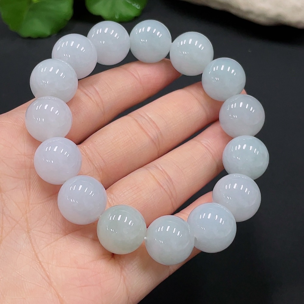 F26996275 JadeiteBeaded Bracelet, Approx. 14.7mm, Total Weight About 81.37g