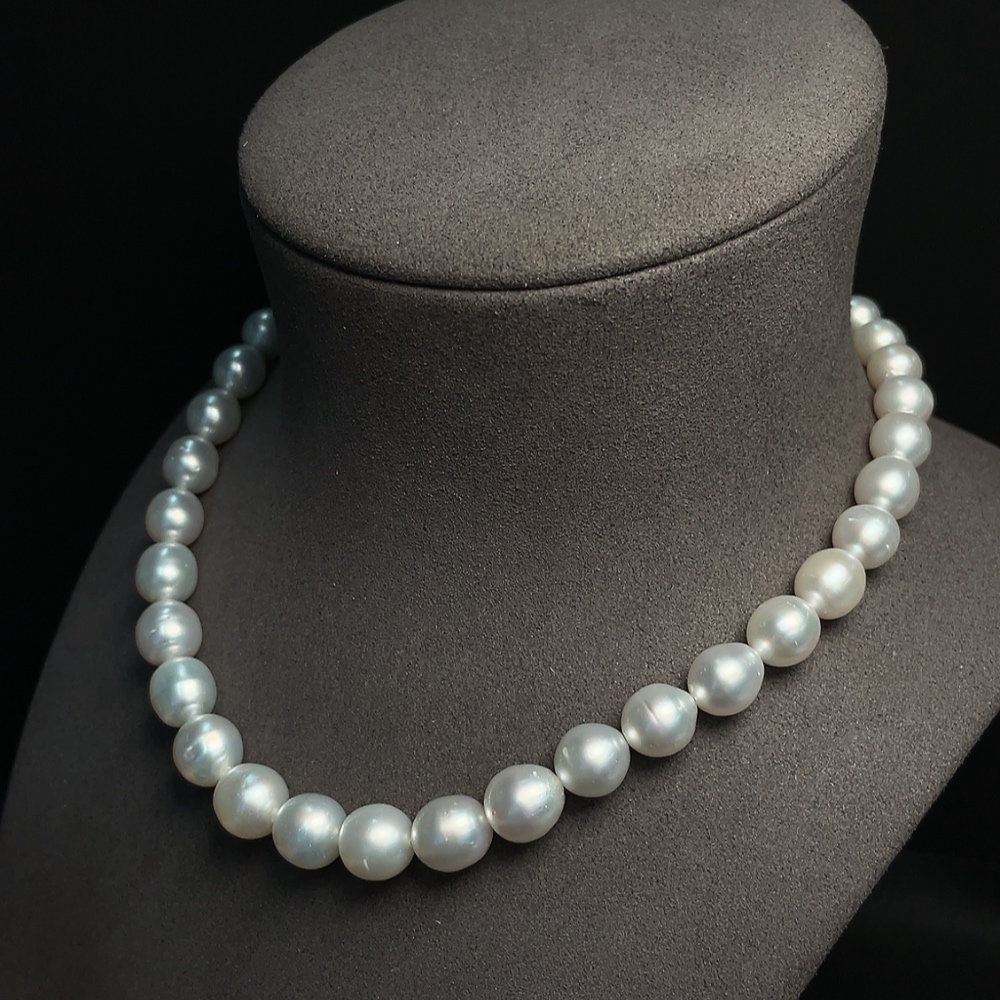 C33872217 Seawater pearl necklace non-gold total weight about 59g size 8.9-10.8mm approx