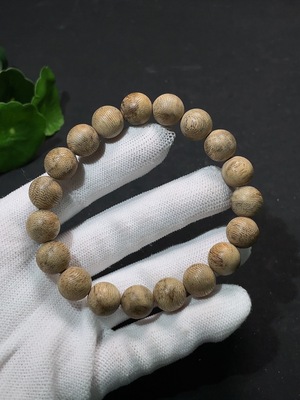 W35144375 Agarwood Bead Bracelet (Approx. 9.3g Total Weight, 11.6mm Bead Size)