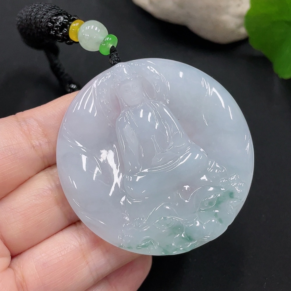 F27152913 Jadeite Guanyin Pendant