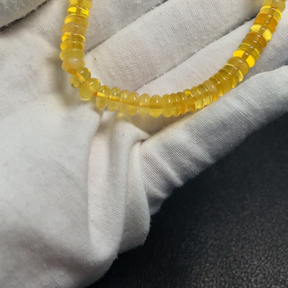 C34009394 Amber Beeswax Bracelet Total Weight Approx. 5.69g Size About 6.8mm