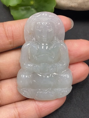 F13508576 翡翠观音挂件