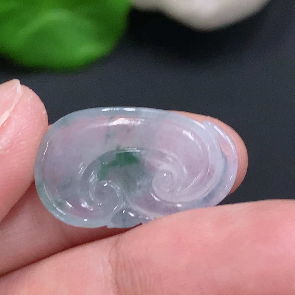 F33882369 Jadeite Ruyi Inlay Piece, Total Weight About 1.7g