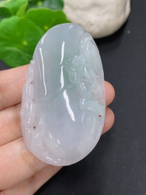 F42955301 翡翠竹节挂件 货品总重约39.06g