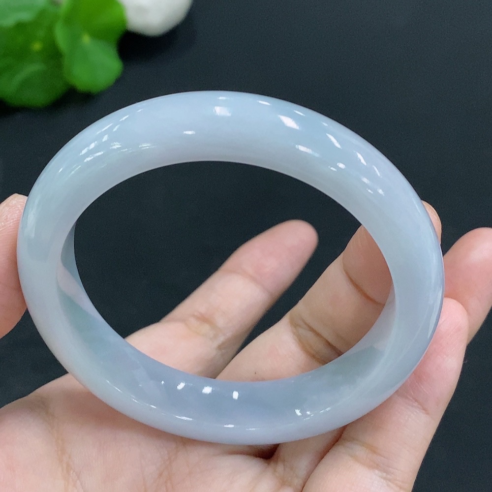 F24798077 Jadeite Round Bangle Size 55.8 Total Weight Approx. 57.5g