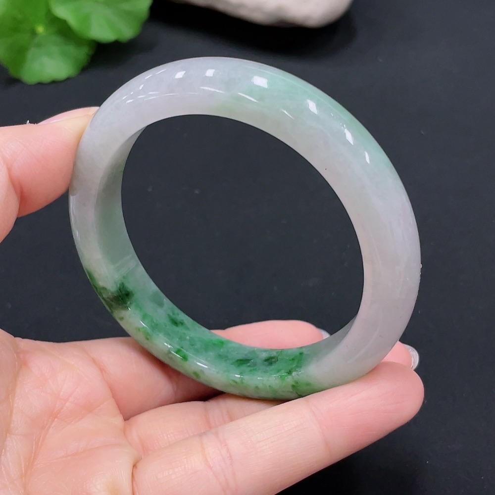 F26984569 Jadeite Round Bangle Size 58.2 Total Weight Approx. 63.17g