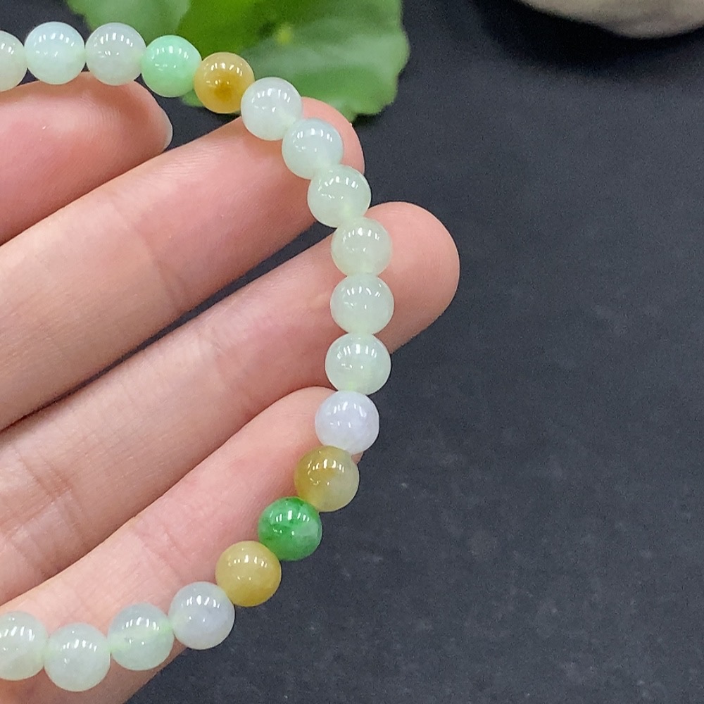 F33895279 Jadeite Beads Strand Approx. 5.9mm Total Weight Approx. 10.87g Color Origin Undetermined