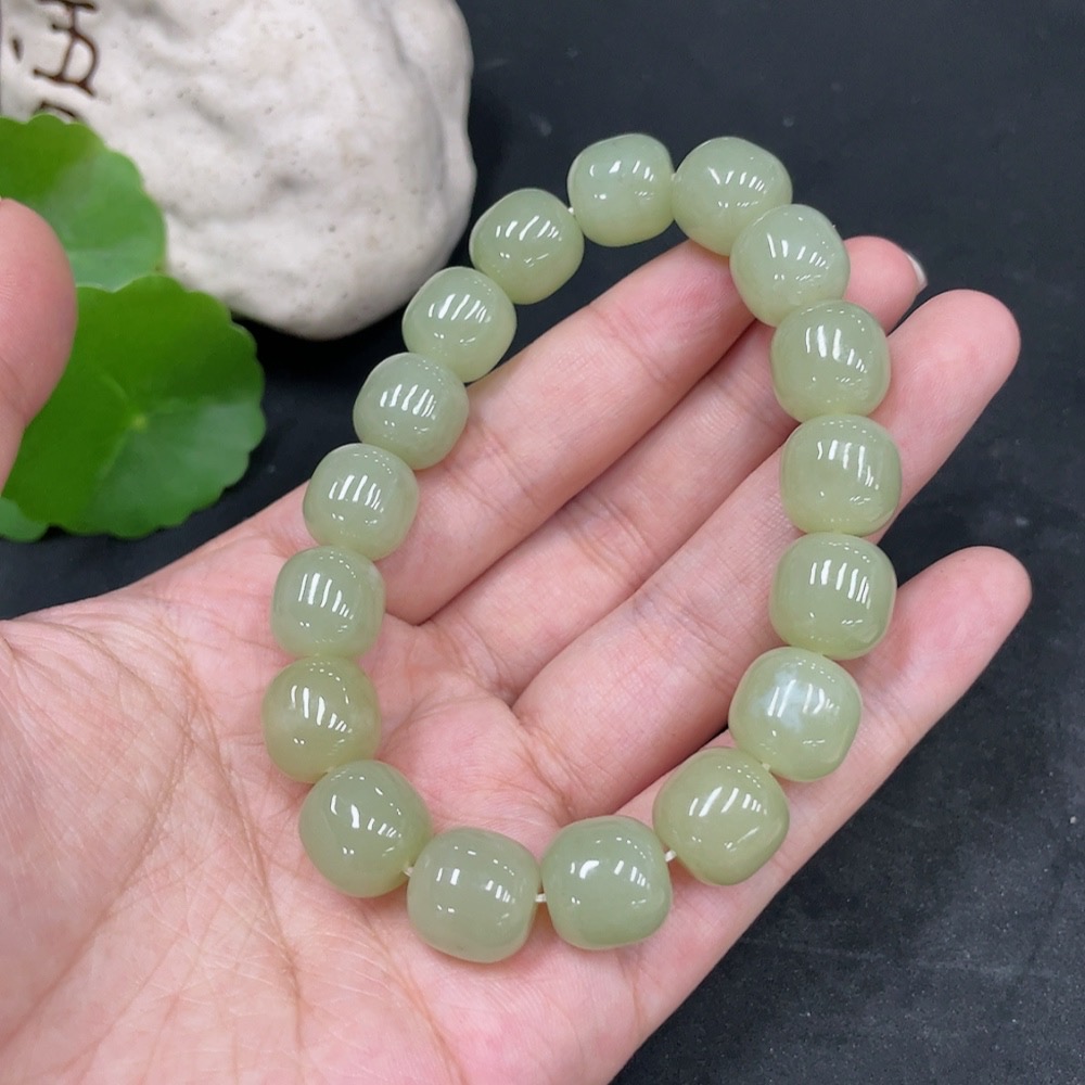 H30561660 Hetian Jade Bracelet, Approx. 11.5mm, Total Weight Approx. 51.2g