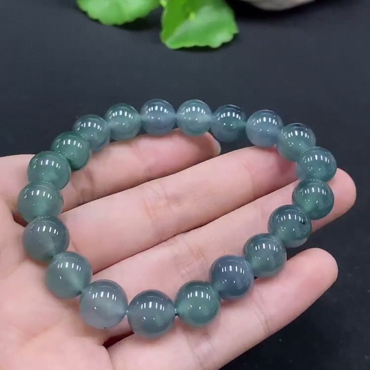 F33834167 Jadeite Bracelet Approx. 9.8mm Total Weight Approx. 32.3g