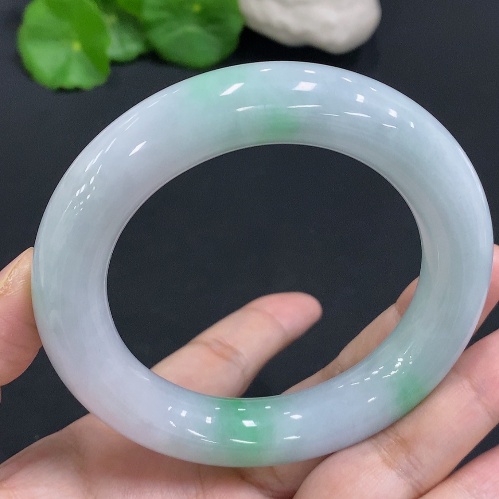 F26937947 Jadeite Round Bangle Size 57.5 Total Weight Approx. 103.3g