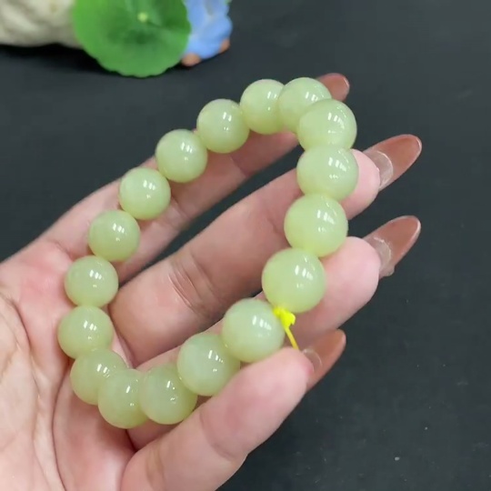 H35118207 Hetian Jade Bracelet Size 11.7mm Approx. Total Weight Approx. 45.3g