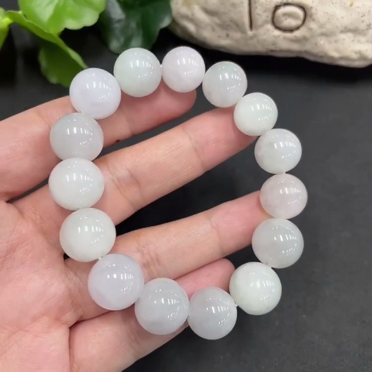 F14525334 Jadeite Beaded Necklace Approx. 12.8mm Total Weight 51.900g